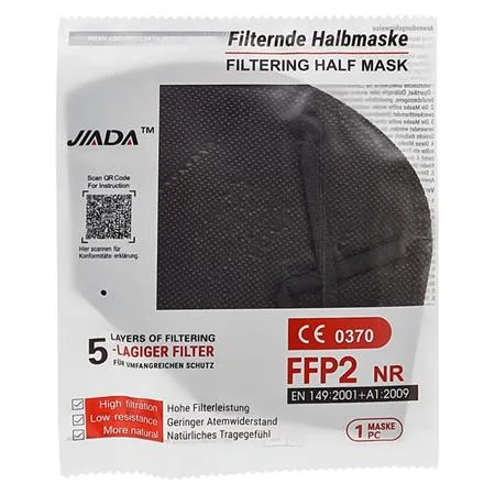 Respirátor, FFP2, 5 vrstvový, 20 ks, čierny 2