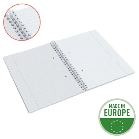 Špirálový zošit, A5, linajkový, 80 listov, ESSELTE  "Colour`Breeze", levanduľový 3