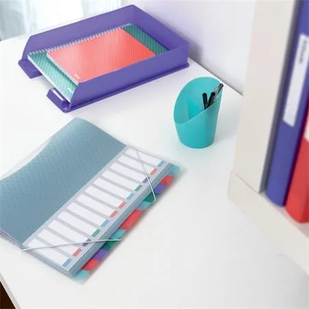 Špirálový zošit, A5, linajkový, 80 listov, ESSELTE  "Colour`Breeze", levanduľový 4