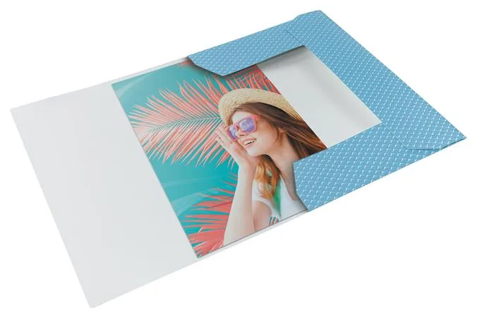 Doska s gumičkou, kartónová, A4, ESSELTE "Colour`Breeze", modrá 2