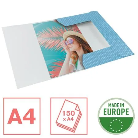 Doska s gumičkou, kartónová, A4, ESSELTE "Colour`Breeze", modrá 3