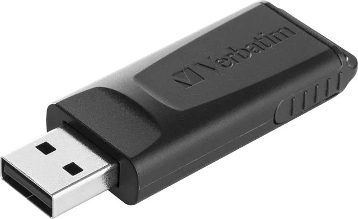 USB kľúč, 128GB, USB 2.0, VERBATIM "Slider", čierny 3