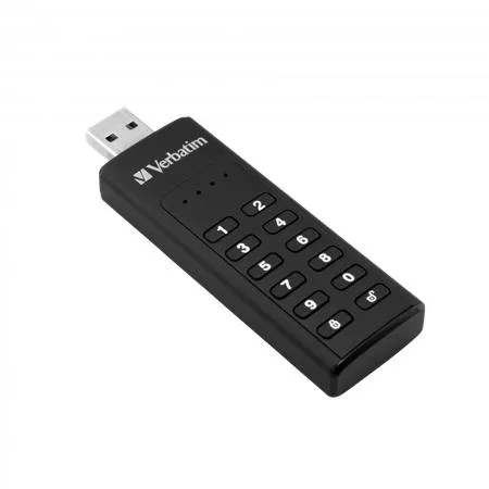 USB kľúč, 64GB, USB 3.2, šifrované, 160/130Mb/s, VERBATIM "Keypad Secure" 3