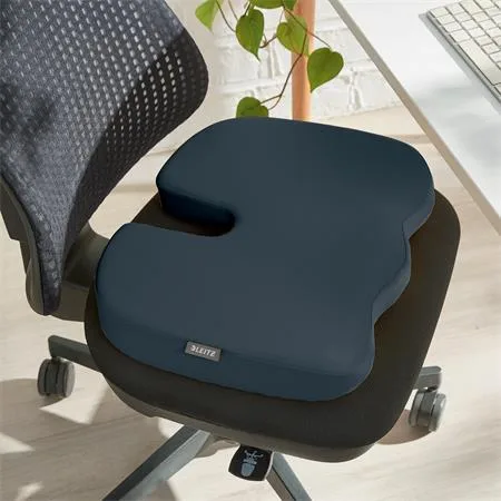 Vankúš na sedenie, ergonomický, LEITZ "Ergo Cosy", zamatová sivá 3