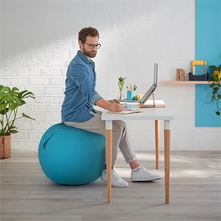 Gymnastická lopta na sedenie, LEITZ "Ergo Cosy", pokojná modrá 5