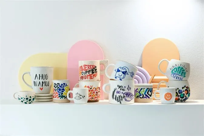 Popisovač na porcelán, sada, EDDING  "4200 Warm color", 6 rôznych farieb 2