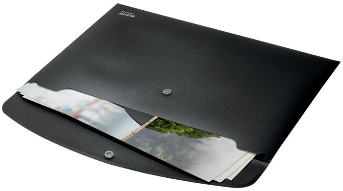 Obal na patent, A4, PP, LEITZ "Recycle", čierny 3