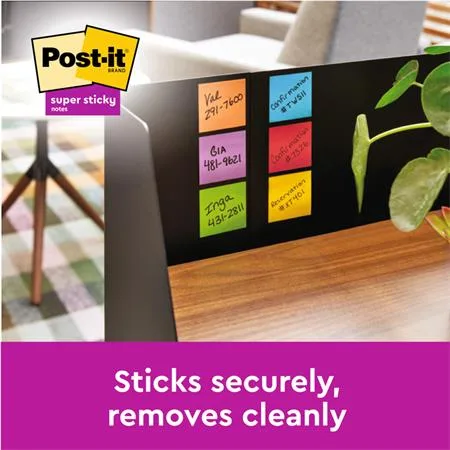 Samolepiaci bloček, 76x127 mm, 6x90 listov, 3M POSTIT "Super Sticky Playful", mix farieb 2