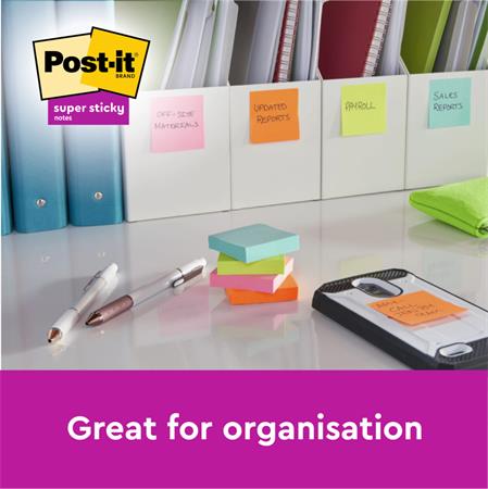 Samolepiaci bloček, "Z", 76x76 mm, 5x90 listov, 3M POSTIT "Super Sticky Oasis", mix farieb 2