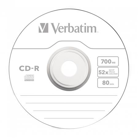CD-R disk, 700MB, 52x, 50 ks, zmršťovacie balenie, VERBATIM "DataLife" 3