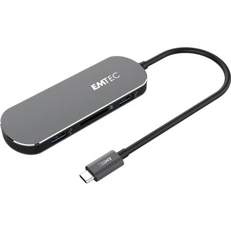 USB HUB, USB-C/USB 3.1/HDMI/SD karta, EMTEC "T650C" 2