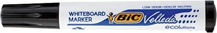Popisovač na biele a flipchartové tabule, 1,1-5,6 mm, zrezaný hrot, BIC "Velleda ecolutions", čierny 2