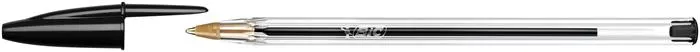 Guľôčkové pero, 0,32 mm, s vrchnákom, BIC "Cristal Original", čierne 4