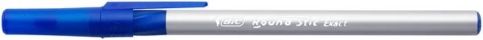 Guľôčkové pero, 0,28 mm, s vrchnákom, BIC "Round Stic Exact", modré 4