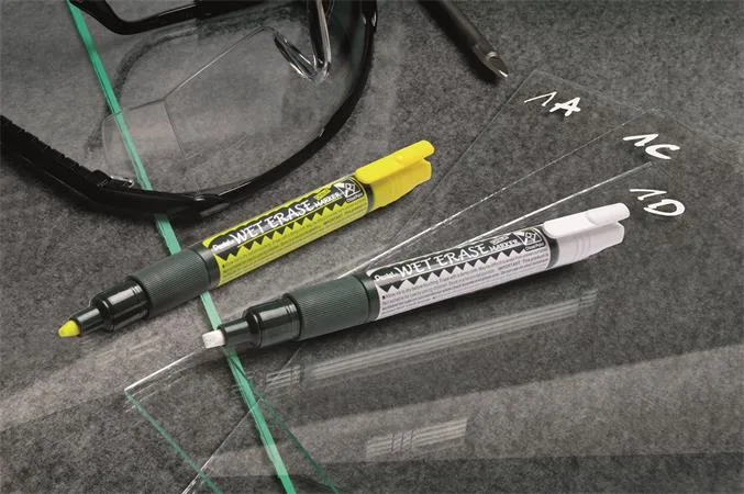 Kriedový popisovač, 2-4 mm, dlátový hrot, PENTEL "SMW26", žltá 3