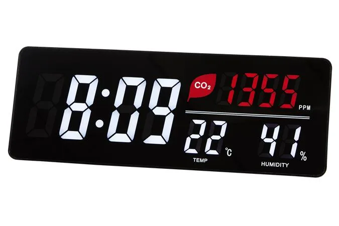 Meteostanica, s LED displejom, možno pripevniť na stenu, ALBA, čierna 3