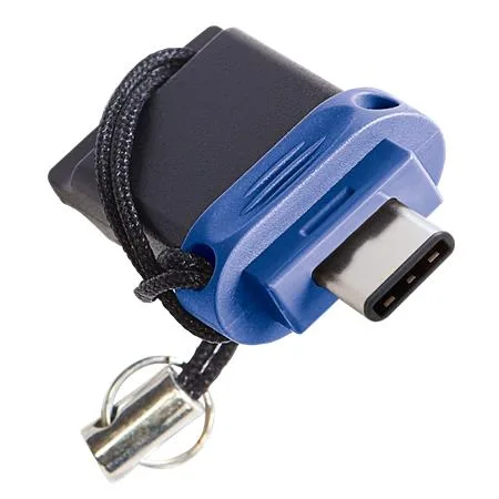 USB kľúč, 32GB, USB 3.2+USB-C adapter, VERBATIM "Dual" 3