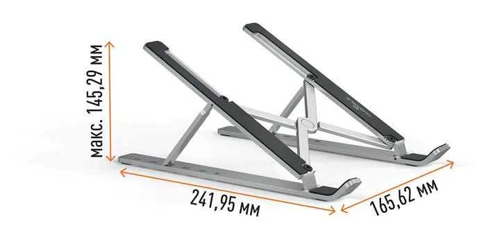 Stojan na notebook, stolový, DURABLE "FOLD", strieborná 2