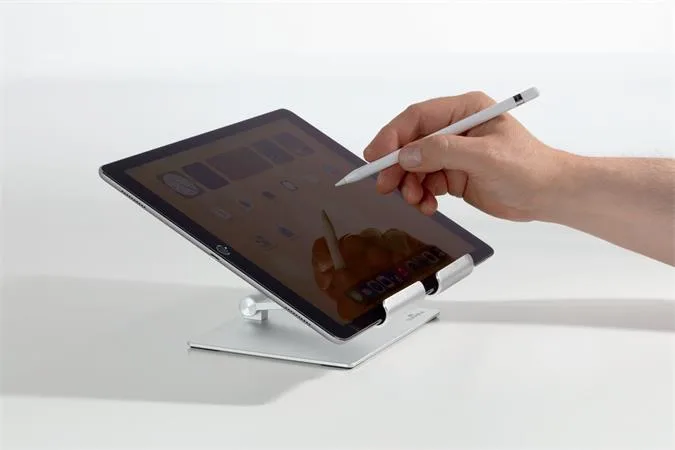 Stojan na tablet, stolový, DURABLE "RISE", strieborná 7