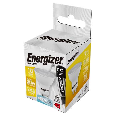 LED žiarovka, GU10 spot, 4,9W (50W), 345lm, 6500K, ENERGIZER 2