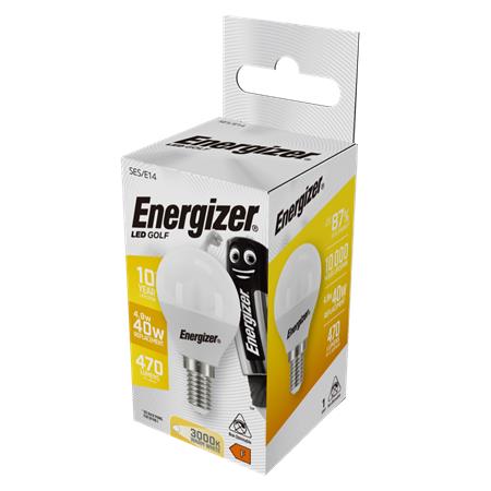 LED žiarovka, E14, goldová loptička, 4,9W (40W), 470lm, 3000K, ENERGIZER 2