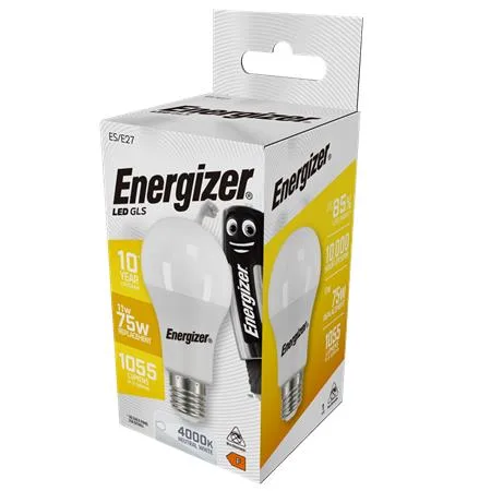 LED žiarovka, E27, klasická guľa, 11,1 W (75W), 1055lm, 4000K, ENERGIZER 2