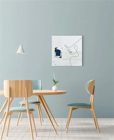 Magnetická sklenená tabuľa, 48x48x1,5 cm, SIGEL "Artverum® ", čiarová kresba 4