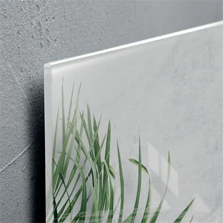 Magnetická sklenená tabuľa, 91x46x1,5 cm, SIGEL "Artverum® ", rastlinný vzor 3
