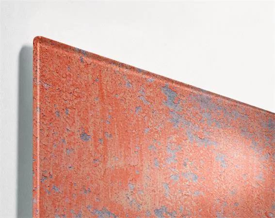 Magnetická sklenená tabuľa, 91x46x1,5 cm, SIGEL "Artverum® ", vzor steny, červená, matná 2