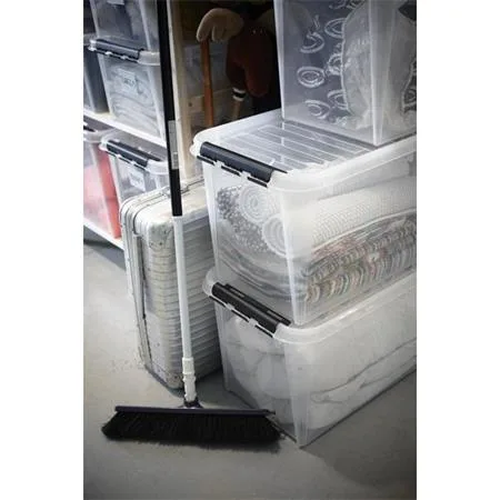 Úložný box, plastový, 70 litrov, čierne úchytky, SMARTSTORE "Classic 70", priehľadná 3