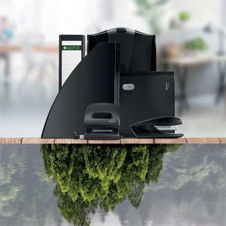 Pákový šanón, 50 mm, A4, kartónový, recyklovaný, LEITZ "180 Recycle", čierna 6