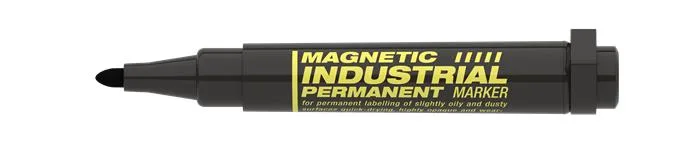 Permanentný popisovač, priemyselný, 1-3 mm, kužeľ. hrot, s magnetom, ICO "Magnetic industrial permanent 11 XXL", čierna 3