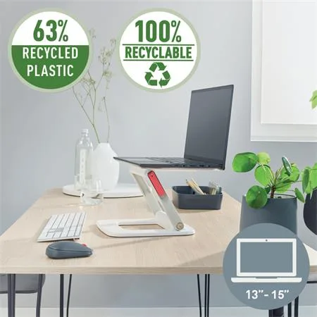 Stojan na notebook, nastaviteľný, LEITZ "Ergo", biela 6