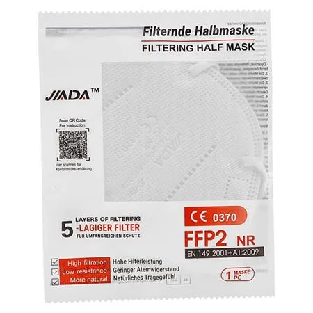 Respirátor, FFP2, 5-vrstvové, 20 ks, biela 2