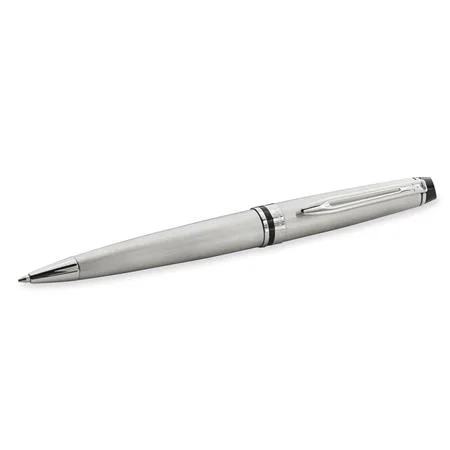Guľôčkové pero, 0,7 mm, leštené kovoé telo pera, strieborný klip, WATERMAN "Expert III", modrá 3