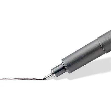 Liner, sada, 8 rôznych hrúbok, STAEDTLER "Pigment liner 308", čierna 4