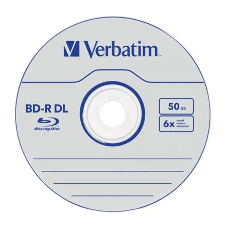 BD-R Blu-Ray disk, dvojvrstvový, 50GB, 6x, 1 ks, klasický obal, VERBATIM 2