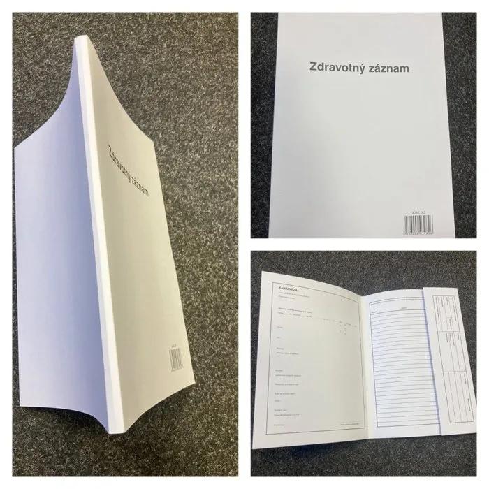 Zdravotný záznam - bočná klopa / 3-krát ryhovaný chrbát 2