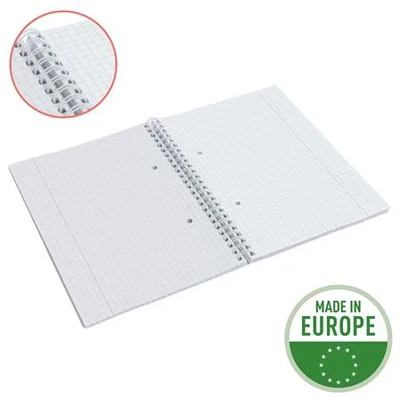 Špirálový zošit, A5, štvorčekový, 80 listov, ESSELTE  "Colour`Breeze", zelená 4