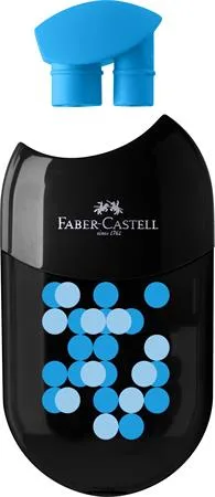 Strúhadlo, displej, dvojdierové, 2 zásobníky, FABER-CASTELL, mix farieb 3