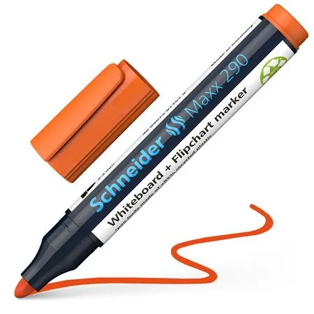 Popisovač na tabule a flipchart, 2-3 mm, kužeľový hrot, SCHNEIDER "Maxx 290", oranžová 3