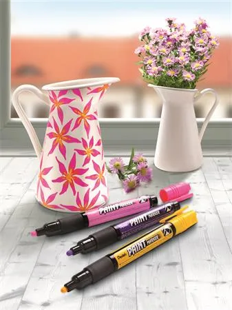 Lakový popisovač, 2 mm, kužeľový hrot, PENTEL "MMP20", čierna 2
