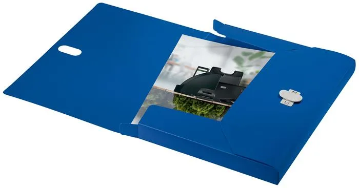 Box na dokumenty, 38 mm, PP, A4, LEITZ "Recycle", modrá 3