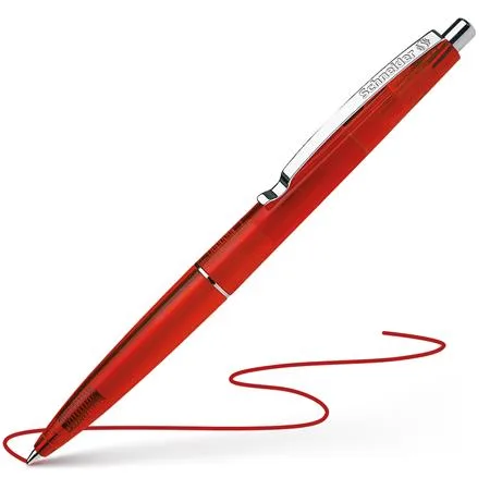 Guľôčkové pero, 0,5 mm, stláčací mechanizmus, SCHNEIDER "K20 Icy", červená 2