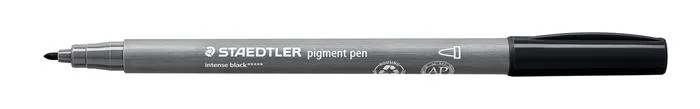 Popisovač, 1 mm, kuželový, 2 ks, STAEDTLER® "Pigment pen 376", intenzívny čierny 3