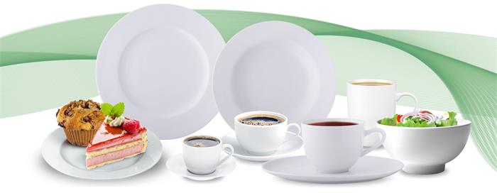 Hlboký tanier, biela, 23 cm, 6-kusový set, "Economic" 2