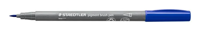 Fixka v tvare štetca, sada, STAEDTLER "Pigment brush 371", 12 rôznych základných farieb 5