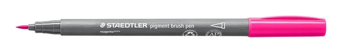 Fixka v tvare štetca, sada, STAEDTLER "Pigment brush 371", 24 rôznych farieb 6