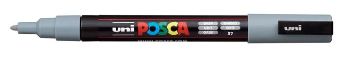 Dekoračný popisovač, 0,9-1,3 mm, UNI "Posca PC-3M", bridlicovo sivá 2