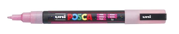 Dekoračný popisovač, 0,9-1,3 mm, UNI"Posca PC-3ML", lesklá ružová 2